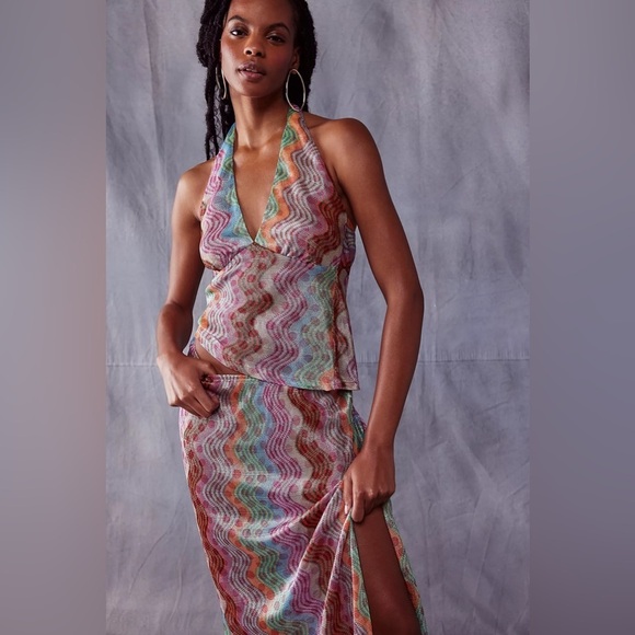 NWT Anna Sui Swirly Rainbow Knit Set - Picture 1 of 3